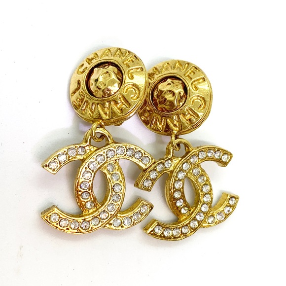 🚫SOLD🚫CHANEL Large Vintage Crystal Bling CC Clip - Picture 3 of 8